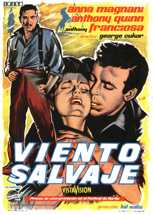 Wild Is the Wind - Spanish Movie Poster