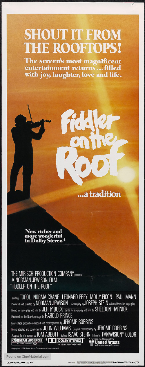 Fiddler on the Roof - Movie Poster