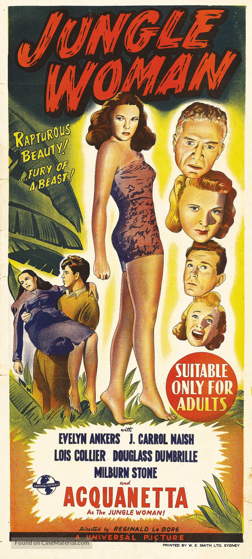 Jungle Woman - Australian Movie Poster