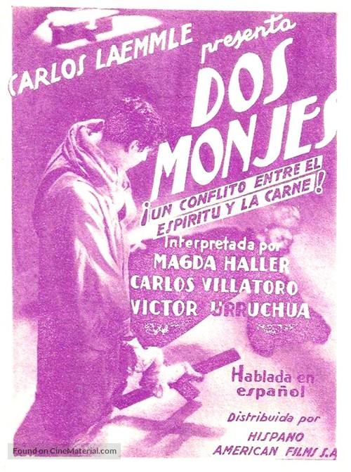 Dos monjes - Spanish Movie Poster
