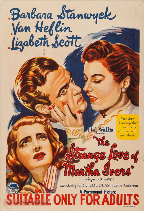 The Strange Love of Martha Ivers - Australian Movie Poster