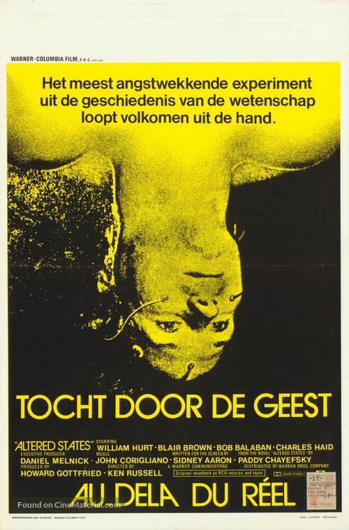Altered States - Belgian Movie Poster