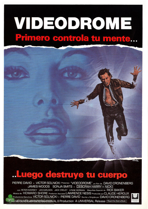 Videodrome - Spanish Movie Poster