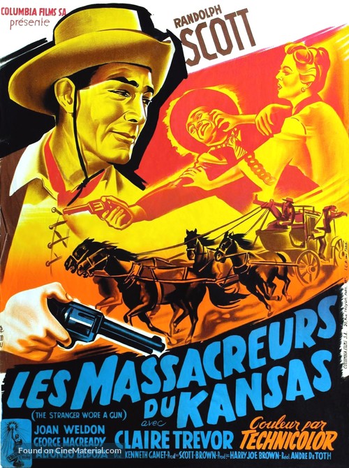 The Stranger Wore a Gun - French Movie Poster