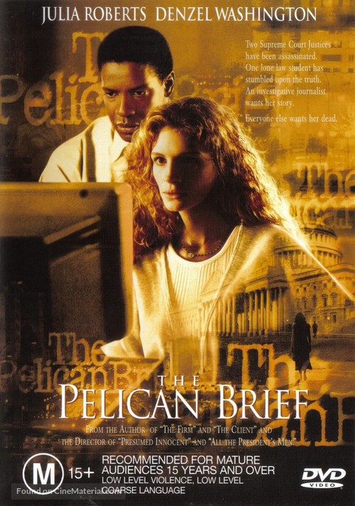 The Pelican Brief - Australian DVD movie cover