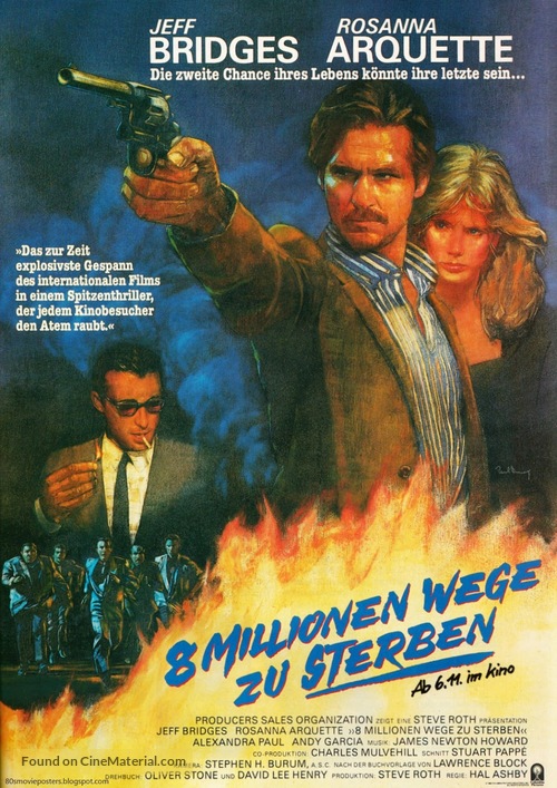 8 Million Ways to Die - German Movie Poster