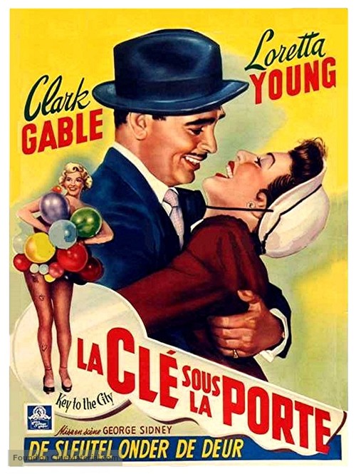 Key to the City - Belgian Movie Poster