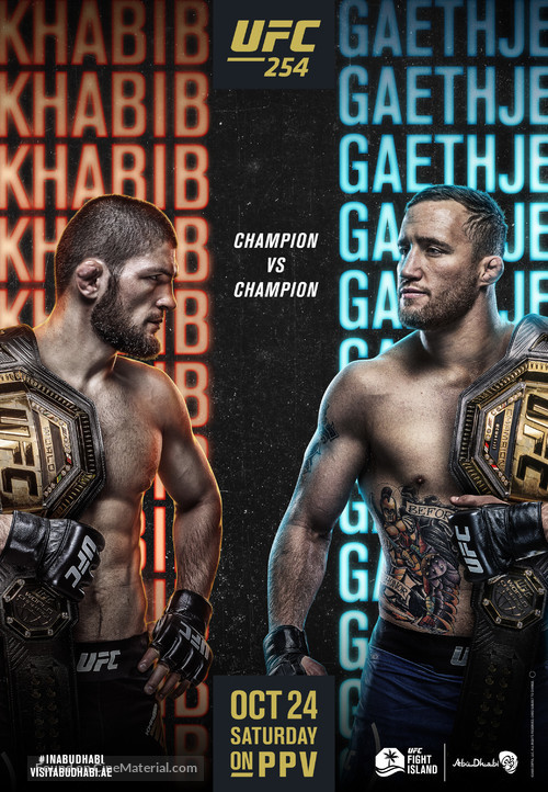 UFC 254: Khabib vs Gaethje - Movie Poster