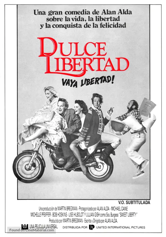 Sweet Liberty - Spanish Movie Poster