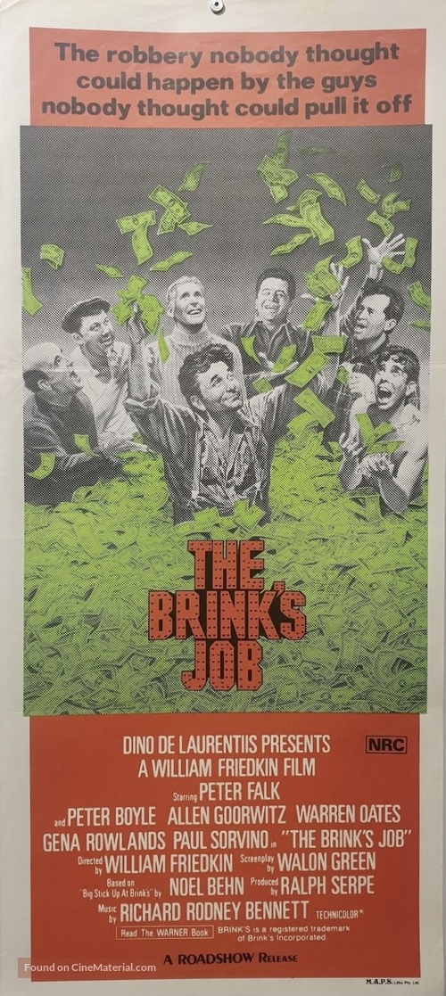 triathlete Hensigt jug The Brink's Job (1978) Australian movie poster