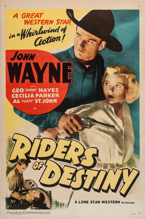 Riders of Destiny - Re-release movie poster