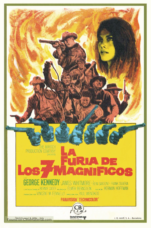 Guns of the Magnificent Seven - Spanish Movie Poster
