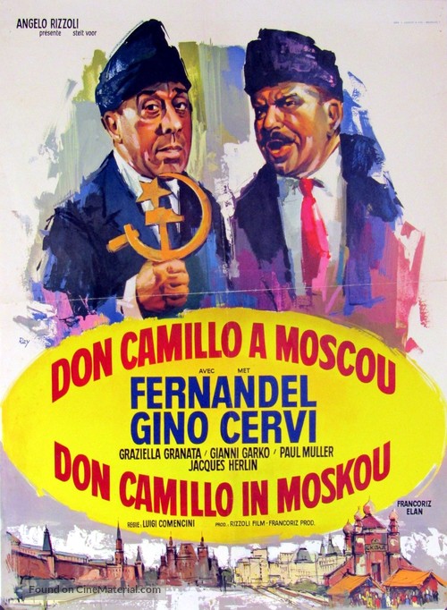 Il compagno Don Camillo - Belgian Movie Poster