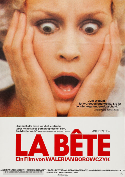 La b&ecirc;te - German Movie Poster