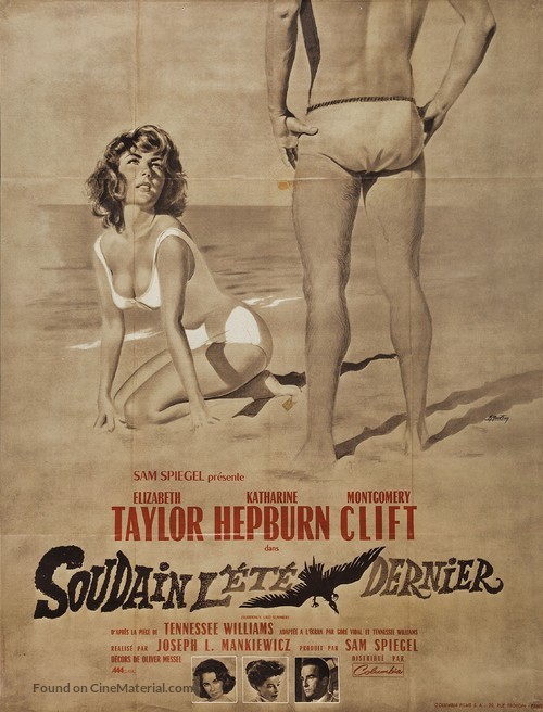 Suddenly, Last Summer - French Movie Poster