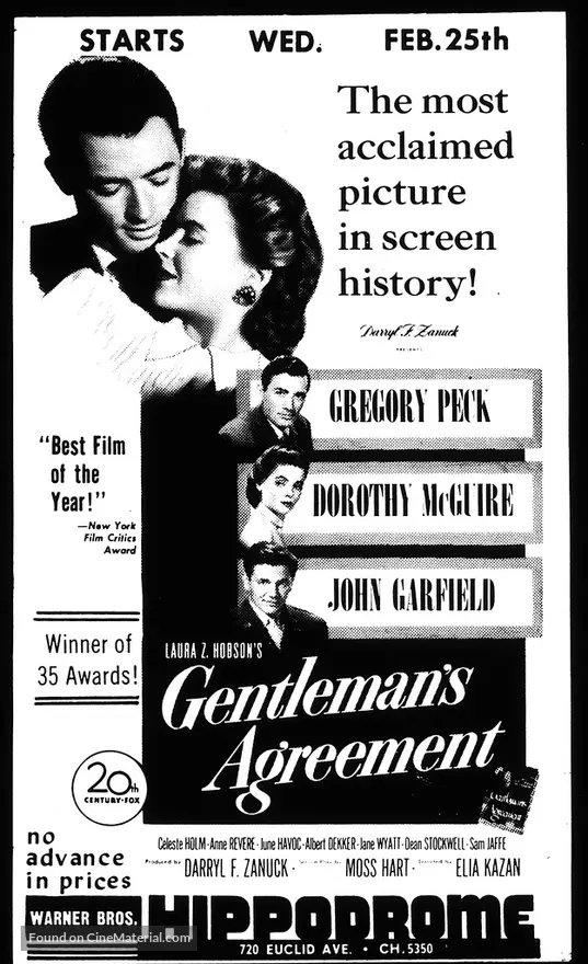 Gentleman&#039;s Agreement - Movie Poster