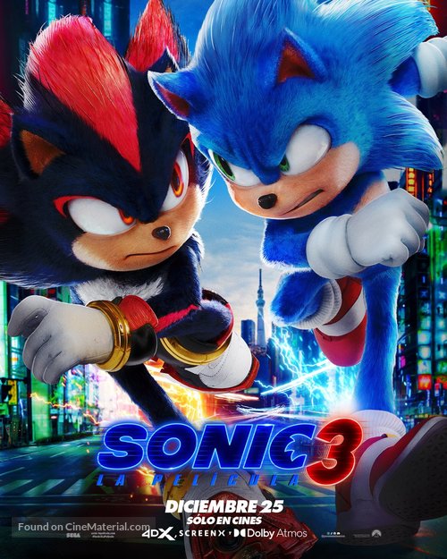 Sonic the Hedgehog 3 - Mexican Movie Poster