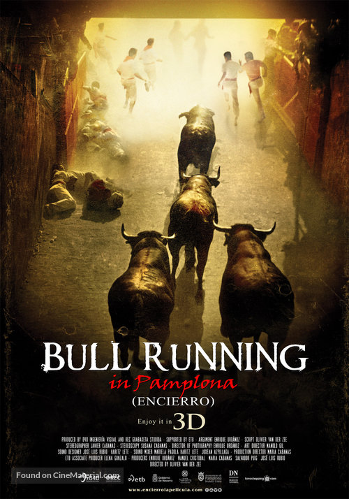 Encierro 3D: Bull Running in Pamplona - Spanish Movie Poster