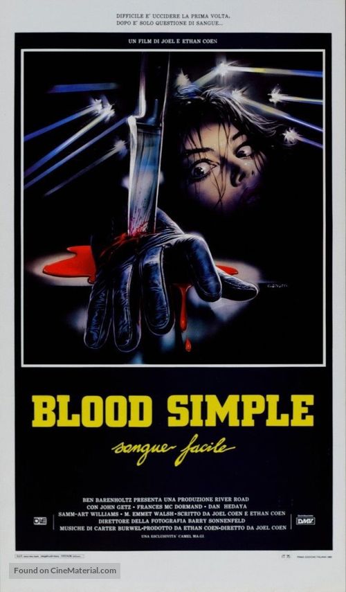 Blood Simple - Italian Movie Poster