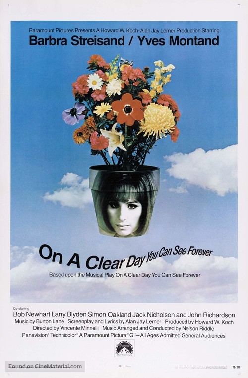 On a Clear Day You Can See Forever - Movie Poster