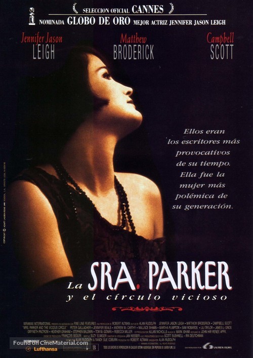 Mrs. Parker and the Vicious Circle - Spanish Movie Poster