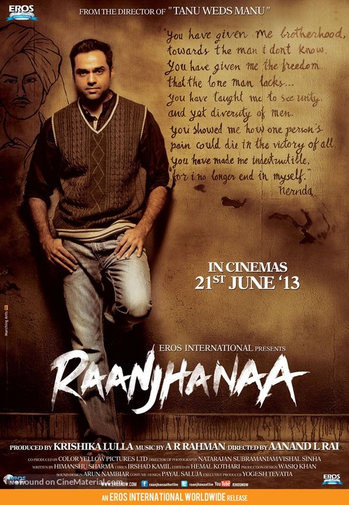 Raanjhanaa - Indian Movie Poster