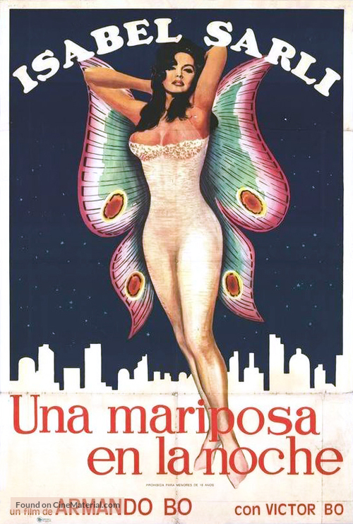 Una mariposa en la noche - Argentinian Movie Poster