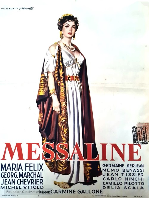 Messalina - Belgian Movie Poster