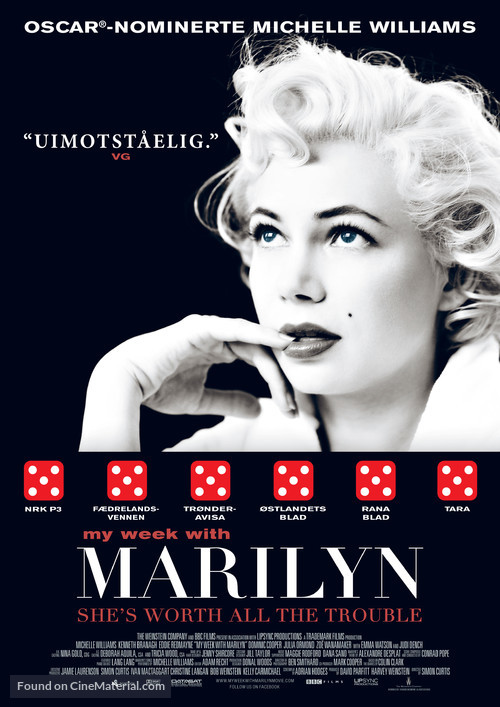 My Week with Marilyn - Norwegian Movie Poster