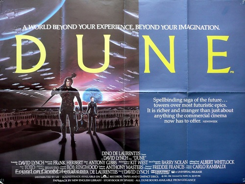 Dune - British Theatrical movie poster