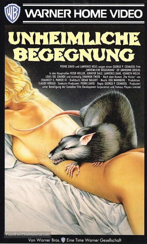 Of Unknown Origin - German VHS movie cover