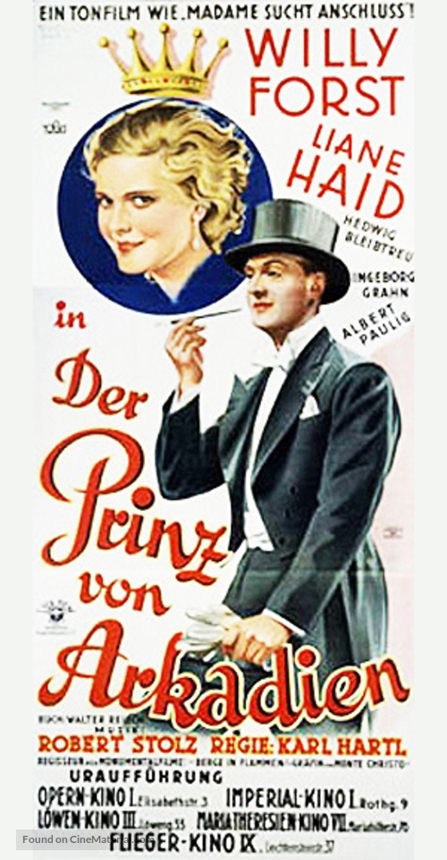 Der Prinz von Arkadien - German Movie Poster