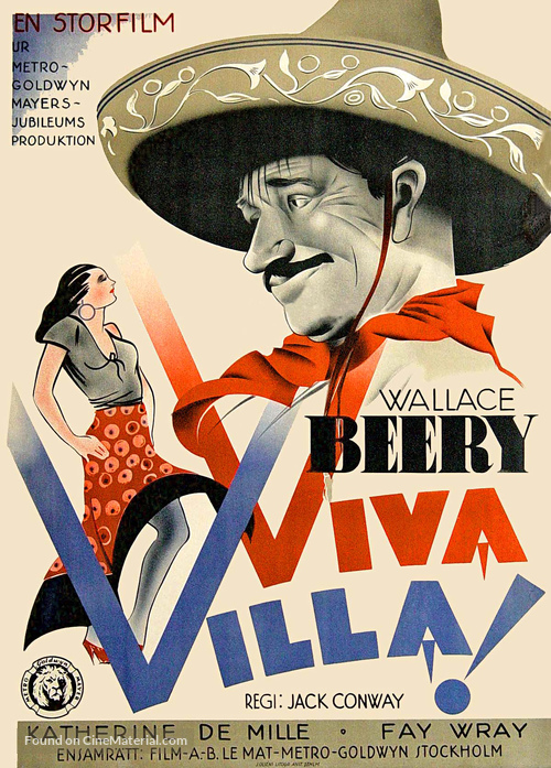 Viva Villa! - Swedish Movie Poster
