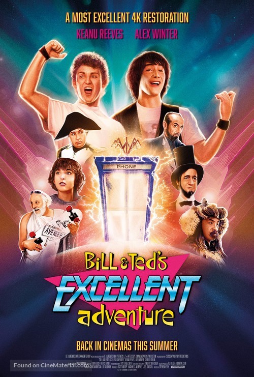 Bill &amp; Ted&#039;s Excellent Adventure - British Re-release movie poster