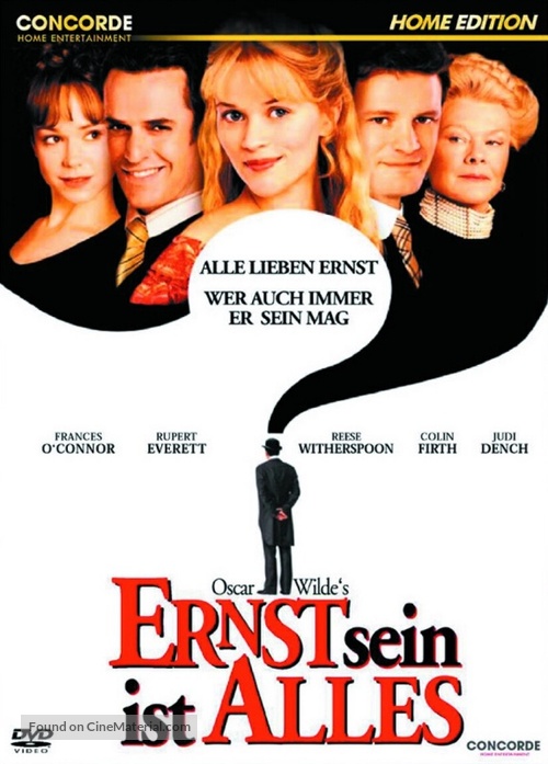 The Importance of Being Earnest - German Movie Cover