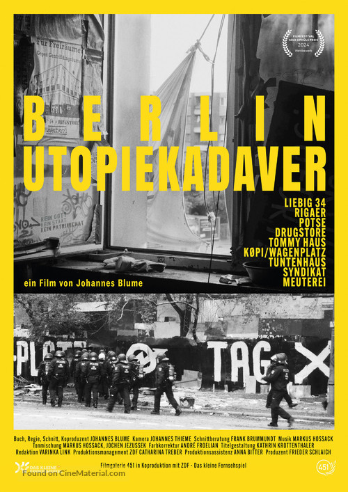 Berlin Utopiekadaver - German Movie Poster