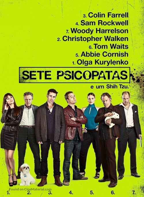 Seven Psychopaths - Brazilian Movie Poster