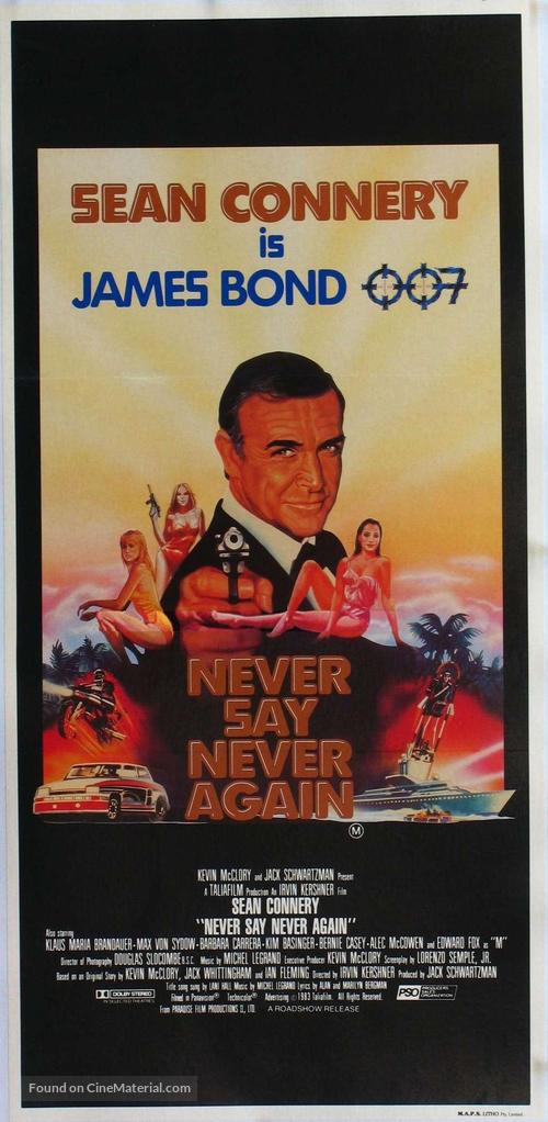 Never Say Never Again - Australian Movie Poster