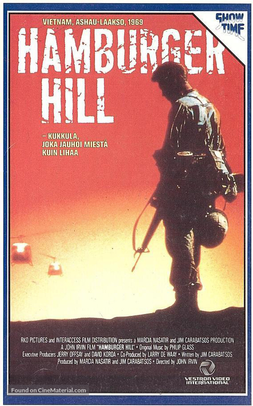 Hamburger Hill - Finnish VHS movie cover