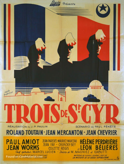 Trois de St Cyr - French Movie Poster