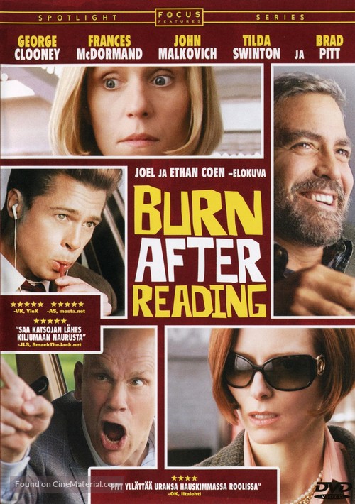 Burn After Reading - Finnish Movie Cover