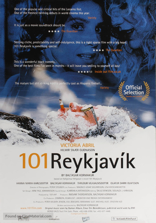 101 Reykjav&iacute;k - Danish Movie Poster