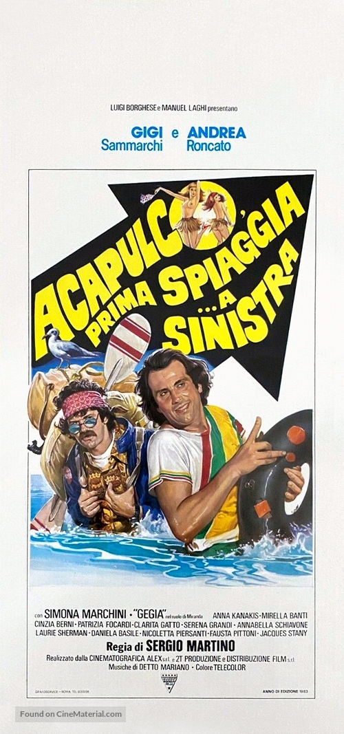 Acapulco, prima spiaggia... a sinistra - Italian Movie Poster