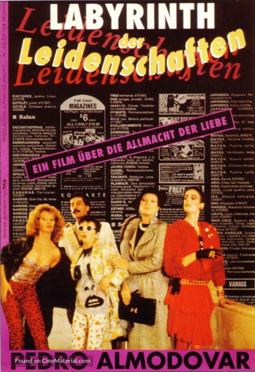 Laberinto de pasiones - German Movie Poster
