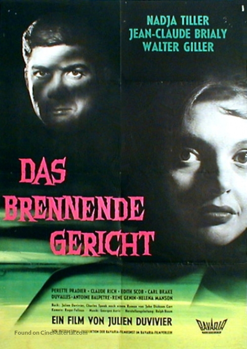 La chambre ardente - German Movie Poster