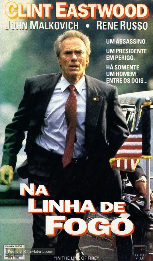 In The Line Of Fire - Brazilian VHS movie cover
