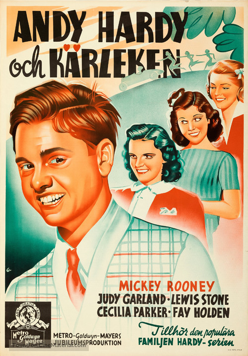 Love Finds Andy Hardy - Swedish Movie Poster