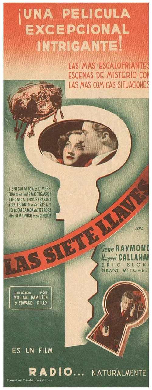 Seven Keys to Baldpate - Spanish Movie Poster