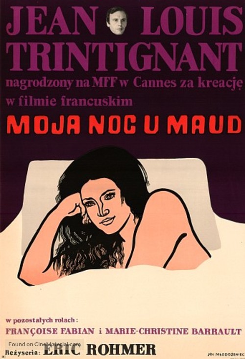 Ma nuit chez Maud - Polish Movie Poster