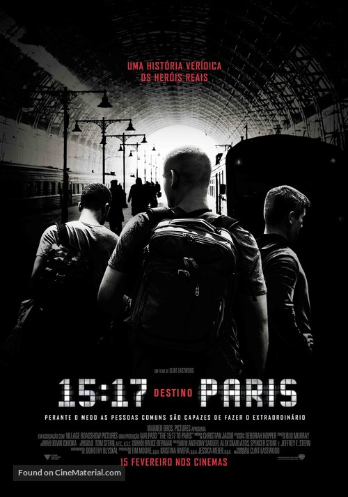 The 15:17 to Paris - Portuguese Movie Poster